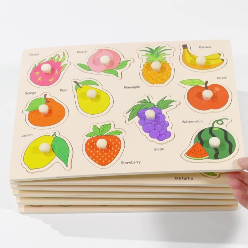 Wooden Board Fruit Puzzle